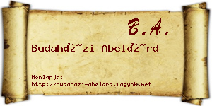 Budaházi Abelárd névjegykártya